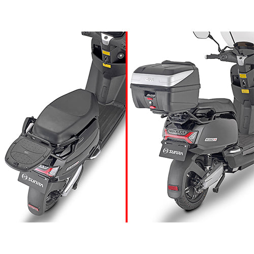 Sunra Robo-S [GIVI] - Topcase Träger für MONOLOCK® Koffer benutzen Sie die im Koffer mitgelieferte MONOLOCK® Platte