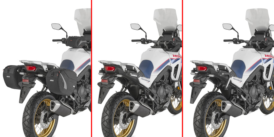 Honda XL 750 Transalp E-Clutch [GIVI] - Pair of specific retractable Stealth mounts made of fiberglass reinforced