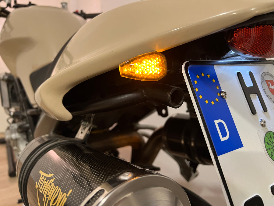 4 LED indicators clear resistors [E-mark] - Triumph Tiger 855i 900 955i 1050 1200 front view