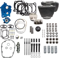 Harley-Davidson FXBB 1923 Softail Street Bob 117 [2026] - 129" Power Package Motorleistungs-Kit – Oberfläche: Schwarz, Hervorgehobene Lamellen – Merkmal: Verchromte Stößelstangenrohre – Bild 6