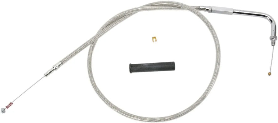 harley davidson fxsts [DRAG SPECIALTIES] - Stainless steel jacketed idle cable