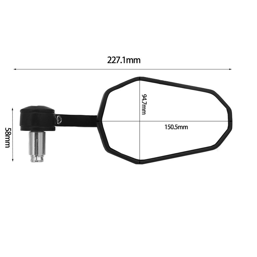 Handlebar end mirrors 2 pieces [E-mark] - Honda CBR 900RR SC28 SC33 SC50 RR 900 1000