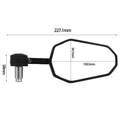 Handlebar end mirrors 2 pieces [E-mark] - Kawasaki Z 125 650 900 H2 RS front view