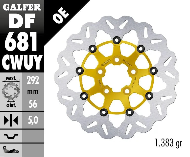 Harley-Davidson FXDBP 1690 Dyna Street Bob Factory Custom [2016] - Brake discs - Surface: Gold, Silver - Image 2