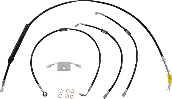 Harley Davidson Fxdrs 114 [LA CHOPPERS] - Standard Black Vinyl Handlebar Cable/Brake Line Kit