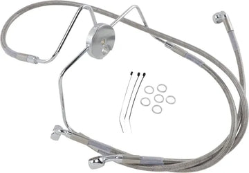 Harley Davidson Flhr [DRAG SPECIALTIES] - Stainless Steel Brake Line Kit, Extended