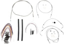 harley davidson flhtcu [BURLY BRAND] - Complete stainless steel handlebar cable/brake line kit-2
