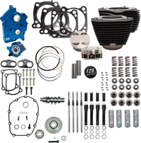 Harley-Davidson FXBR 1923 Softail Breakout 117 [2026] - 129" Power Package Motorleistungs-Kit – Oberfläche: Schwarz, Nicht hervorgehobene Kühlrippen – Merkmal: Schwarze Stößelstangenrohre – Bild 3