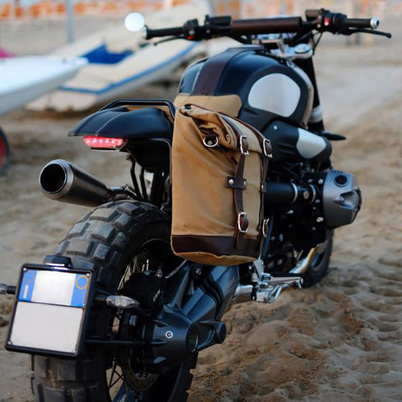 BMW R nineT 1200 Pure [2017-2023] - Canvas-Seitentasche 10L-14L + Rahmen der -Serie