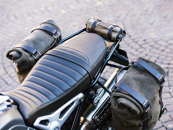 BMW R nineT 1200 Pure [2017-2023] - Seitentasche Scram aus Spaltleder 22L-30L + Double Frame