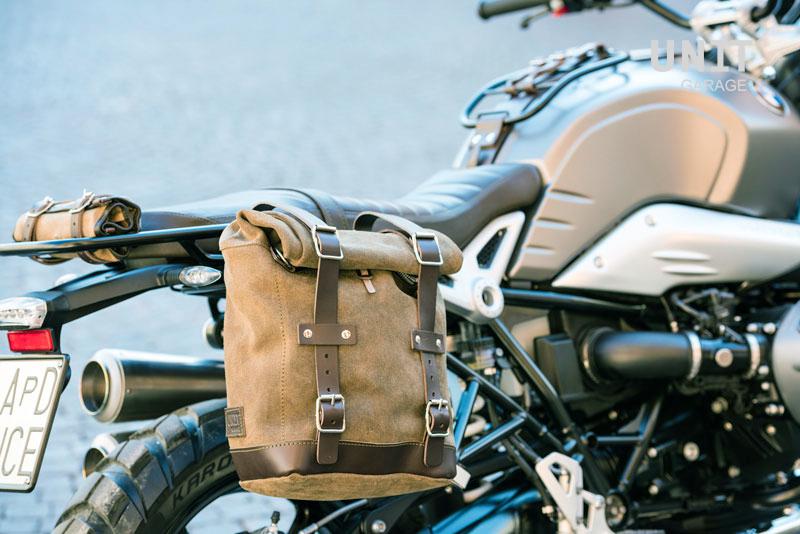 BMW R nineT 1200 Pure [2017-2023] - 22L-30L Scram Satteltasche aus Spaltleder + Rahmen der Serie