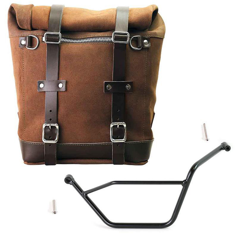BMW R 850 GS / R 1100 GS / R 1150 GS Adventure [1994-2004] - Side case Scram split leather 22L-30L + Bmw GS 850/1100/1150 + ADV left frame