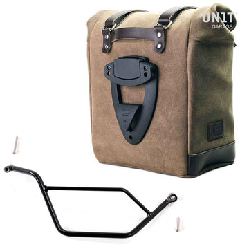 BMW R 850 R / R 1100 R [1993-2002] - Scram split leather side bag 22-30L with right frame
