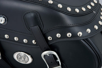 Motorcycle bag [Hepco & Becker] - Leather Buffalo Custom left - tube pannier holder