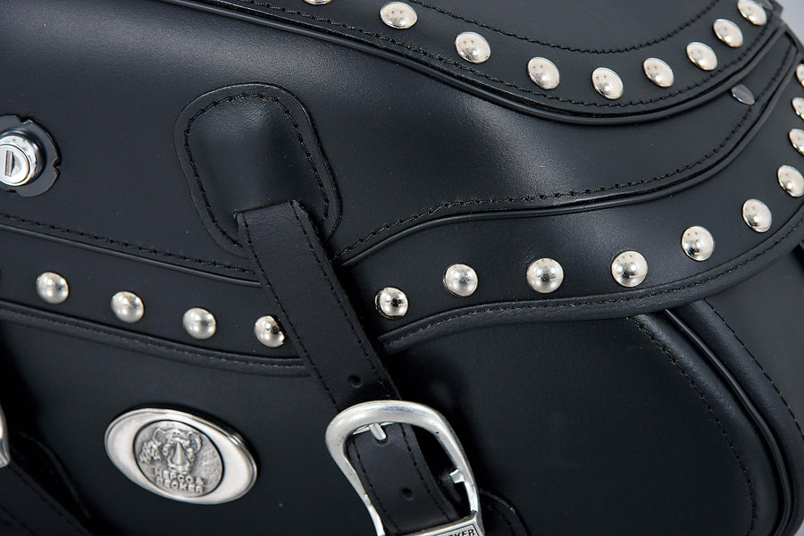 Motorradtasche [Hepco & Becker] - Leder Buffalo Big Custom links – Rohrpacktaschenhalter