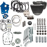 Harley-Davidson FLHTCUTG 1868 Tri Glide Ultra 114 [2020-2025] - 132" Power Package Motorleistungs-Kit – Oberfläche: Schwarz, Hervorgehobene Lamellen – Bild 9