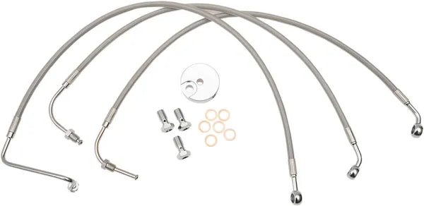 Harley Davidson Flhri [LA CHOPPERS] – Stainless Steel Brake Line Set