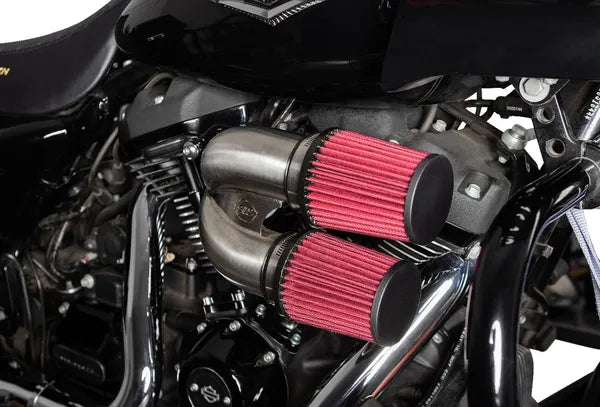 Harley-Davidson FLFBS 1923 Softail Fat Boy 117 [2025] - Tuned Induction Luftfilterkit – Oberfläche: Silber – Bild 9
