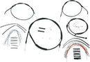 Harley Davidson Nightster [BURLY BRAND] - Complete Black Vinyl Handlebar Cable/Line Set for Ape Hanger