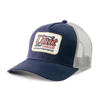 BMW R 12 [2024-2026] - Trucker-Box-Mütze mit blauem Unitgarage-Logo