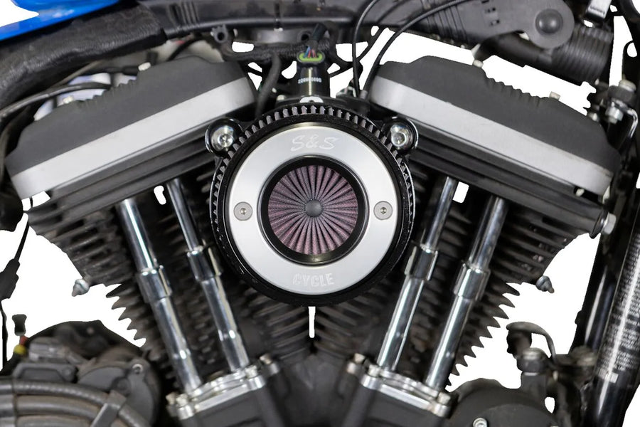 Harley-Davidson XL 883 L Sportster SuperLow [2020] - Air Stinger Stealth Luftfiltersatz – Oberfläche: Schwarz, Verchromt – Bild 3