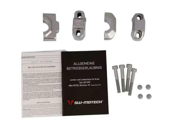 KTM 950 Adventure S [2004-2005] - handlebar holder for Ø 28 mm handlebars, 30 mm increase, version LEH.00.039.24100.30/S - picture 1