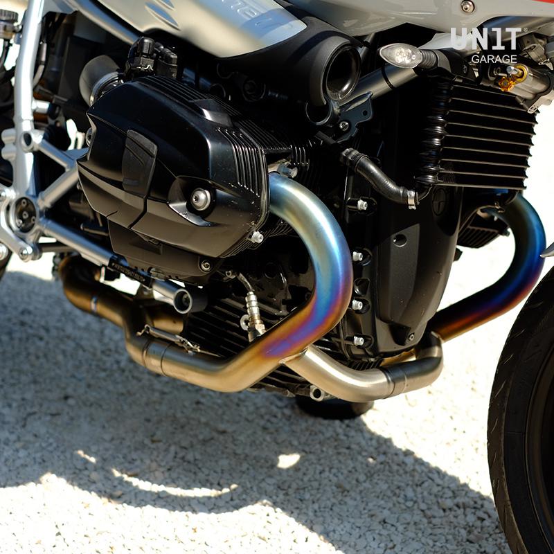 BMW R nineT 1200 Roadster [2014-2023] - Abgaskrümmer ohne Katalysator in Titan mit sichtbarer Schweißung (EURO 5)