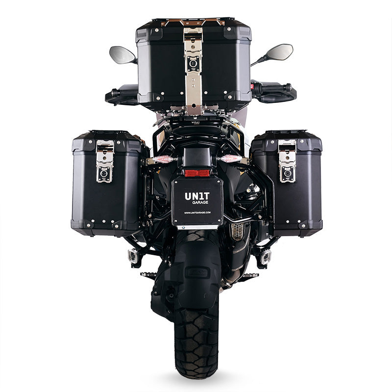 BMW R nineT 1200 Scrambler [2016-2023] - Atlas Aluminium-Taschenpaar 39L+32L + Atlas Aluminium Taschenrahmen