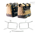 BMW R nineT 1200 Pure [2017-2023] - Paar Cult-Seitentaschen aus Canvas 40L - 50L + Paar Aluminiumplatten + Atlas Aluminium Taschenrahmen