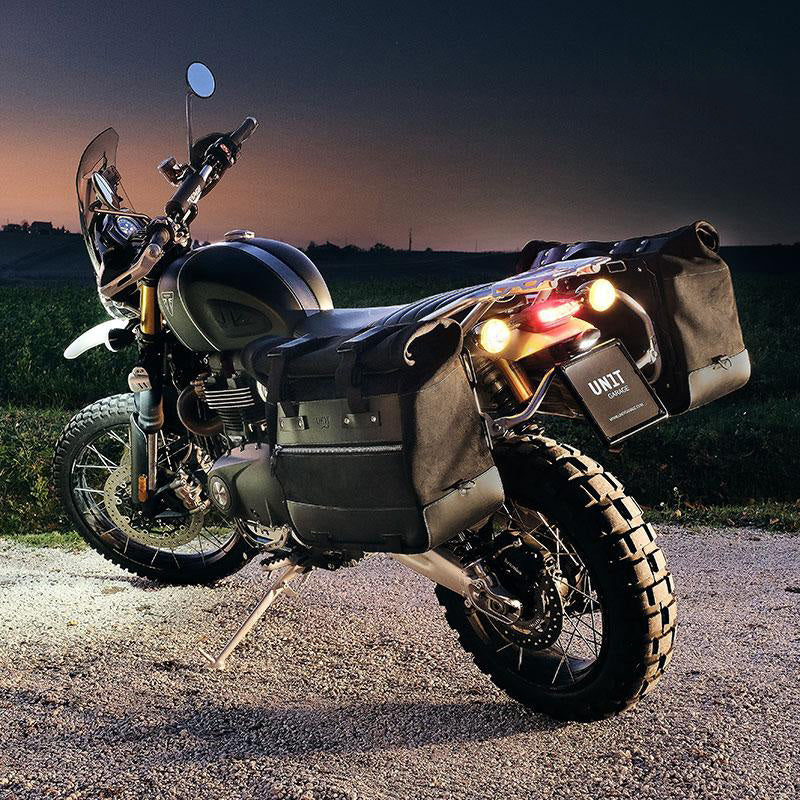 BMW R nineT 1200 Pure [2017-2023] - Paar Cult-Seitentaschen aus Spaltleder 40L - 50L + Aluminiumplatte