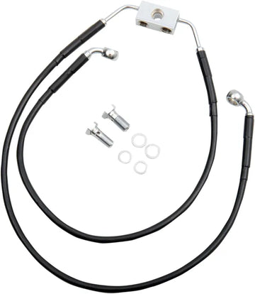 Harley Davidson Fxdwg [DRAG SPECIALTIES] - Black Vinyl Extended Brake Line Kit