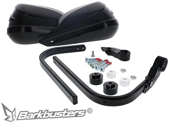 BMW F 650 CS Scarver [BARKBUSTERS] – STORM hand protector – Mounted at a point on the end of the handlebars - with thread