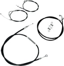Harley Davidson Flst [LA CHOPPERS] - Standard Black Vinyl Handlebar Cable/Brake Line Kit