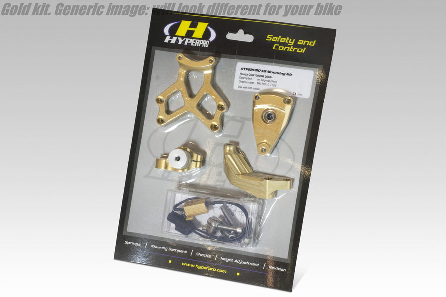 Yamaha MT-10 (USA: FZ-10), YZF 1000 R1 [HYPERPRO] – Lenkungsdämpfer-Montagesatz, Gold (MK-YA10-O003)