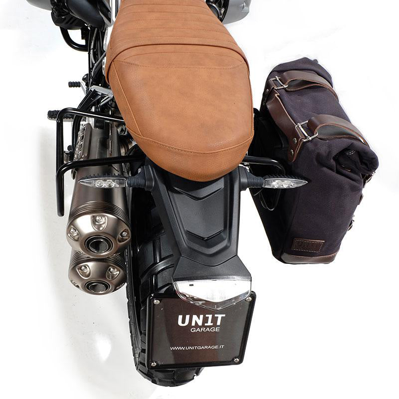 BMW R nineT 1200 Scrambler [2016-2023] - Scram Seitentasche in Canvas 22L-30L + Double Hilfsrahmen