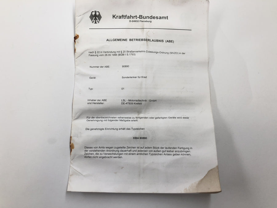 Kawasaki W 650 EJ650A [1999] - Handlebar motorcycle handlebar steel handlebar chrome 22 mm LSL ABE