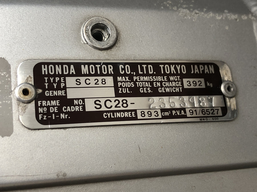 Honda CBR 900 RR SC28 [1995] - Frame main frame chassis aluminum frame with papers