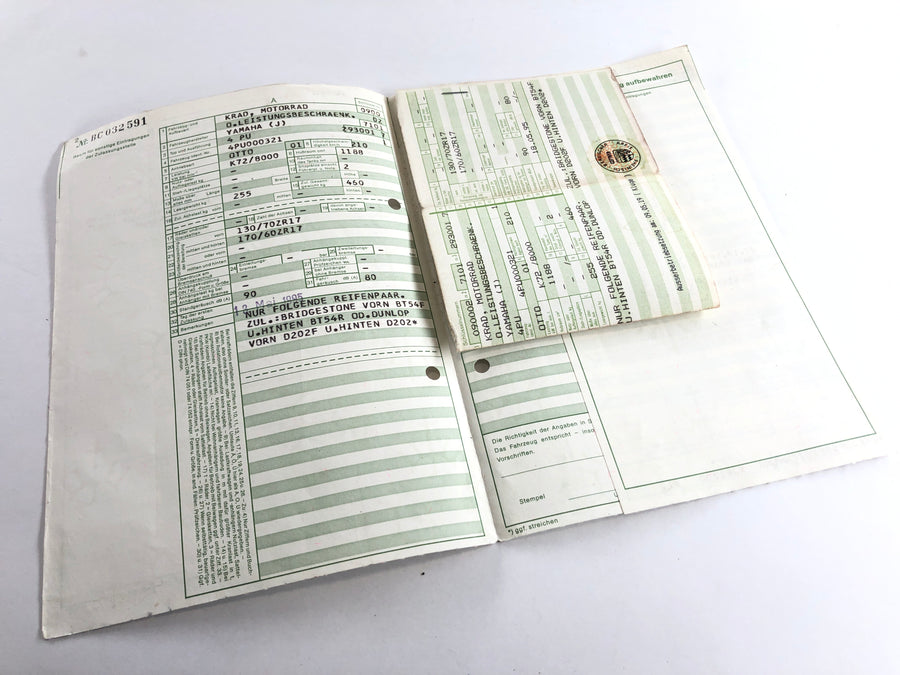 Yamaha XJR 1200 4PU [1995] - Frame with papers