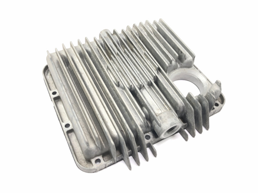 Moto Guzzi V65 Custom [1985] - oil pan engine cover oil filter housing ribbed aluminum