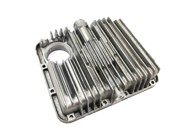 Moto Guzzi V65 Custom [1985] - oil pan engine cover oil filter housing ribbed aluminum
