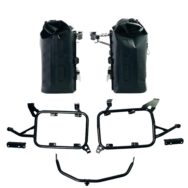 BMW F 900 GS Adventure [2024-] - Two Khali TPU side bags 35 l - 45 l + pair of aluminum plates + aluminum case frame BMW F900GS ADV