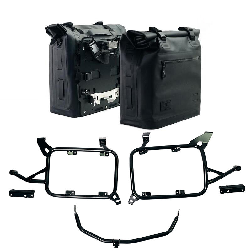 BMW F 900 GS Adventure [2024-] - Two Khali TPU side bags 35 l - 45 l + pair of aluminum plates + aluminum case frame BMW F900GS ADV
