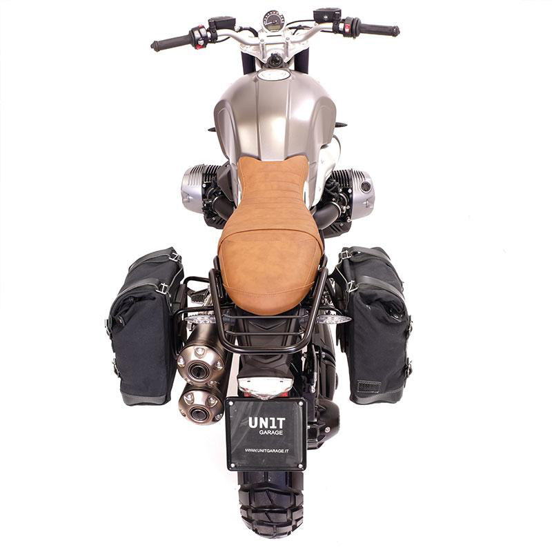 BMW R nineT 1200 Racer [2017-2020] - Zwei Seitentaschen aus Canvas + Doppelrahmen