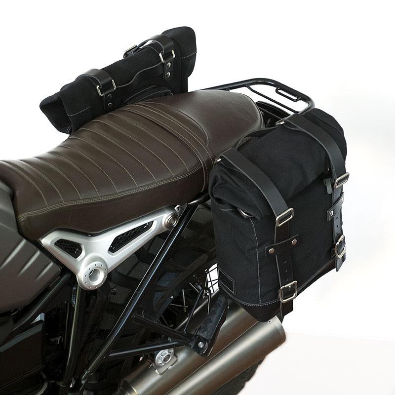 BMW R nineT 1200 Roadster [2014-2023] - Zwei Seitentaschen Scram in Canvas 22L-30L + doppelter symmetrischer -Rahmen