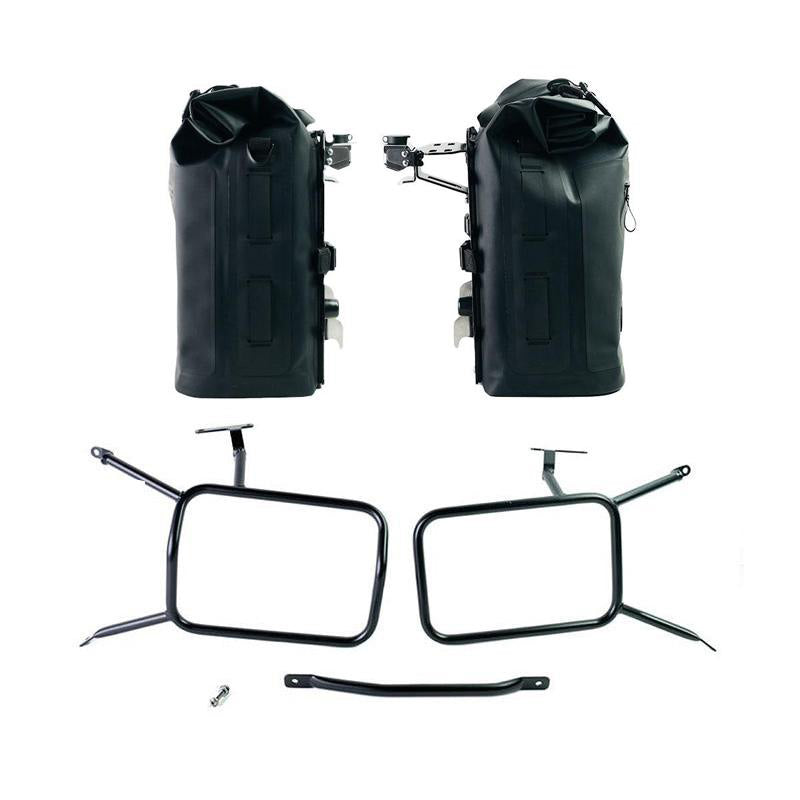 BMW R nineT 1200 Pure [2017-2023] - Zwei Khali-Seitentaschen aus TPU 35L - 45L + Paar Aluminiumplatten mit -Rahmen