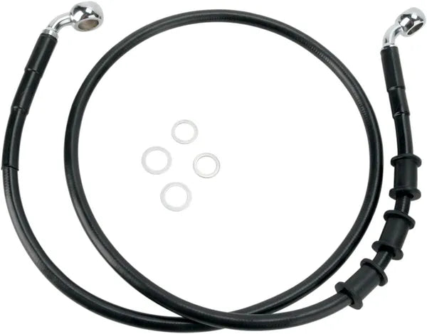 Harley Davidson FLS [DRAG SPECIALTIES] - Black Vinyl Extended Brake Line Kit