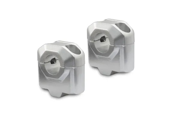 Suzuki DR 650 S [2019-2026] - handlebar risers for Ø 22 mm handlebars, silver - picture 1