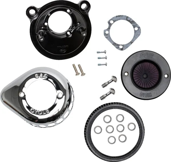 Harley-Davidson Xl 883 R Roadster [2009-2010, 2013] - Air Stinger Stealth Luftfiltersatz – Oberfläche: Silber – Bild 6