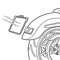 Harley Davidson Fxdrs 114 [HEINZ BIKES] – Spacer cube for license plate mounting