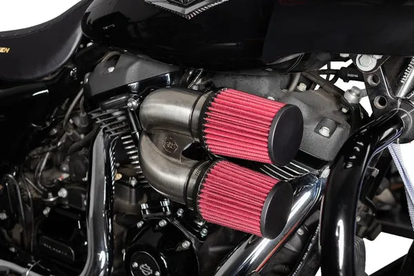 Harley-Davidson FLSTFI 1923 Softail Fat Boy Gray Ghost 117 [2025] - Tuned Induction Luftfilterkit – Oberfläche: Silber – Bild 10